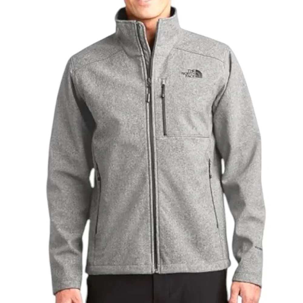 The North Face Men's Full Zip Apex Risor Barrier Soft Shell Jacket Gray Small
